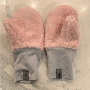 Northface blush mittens